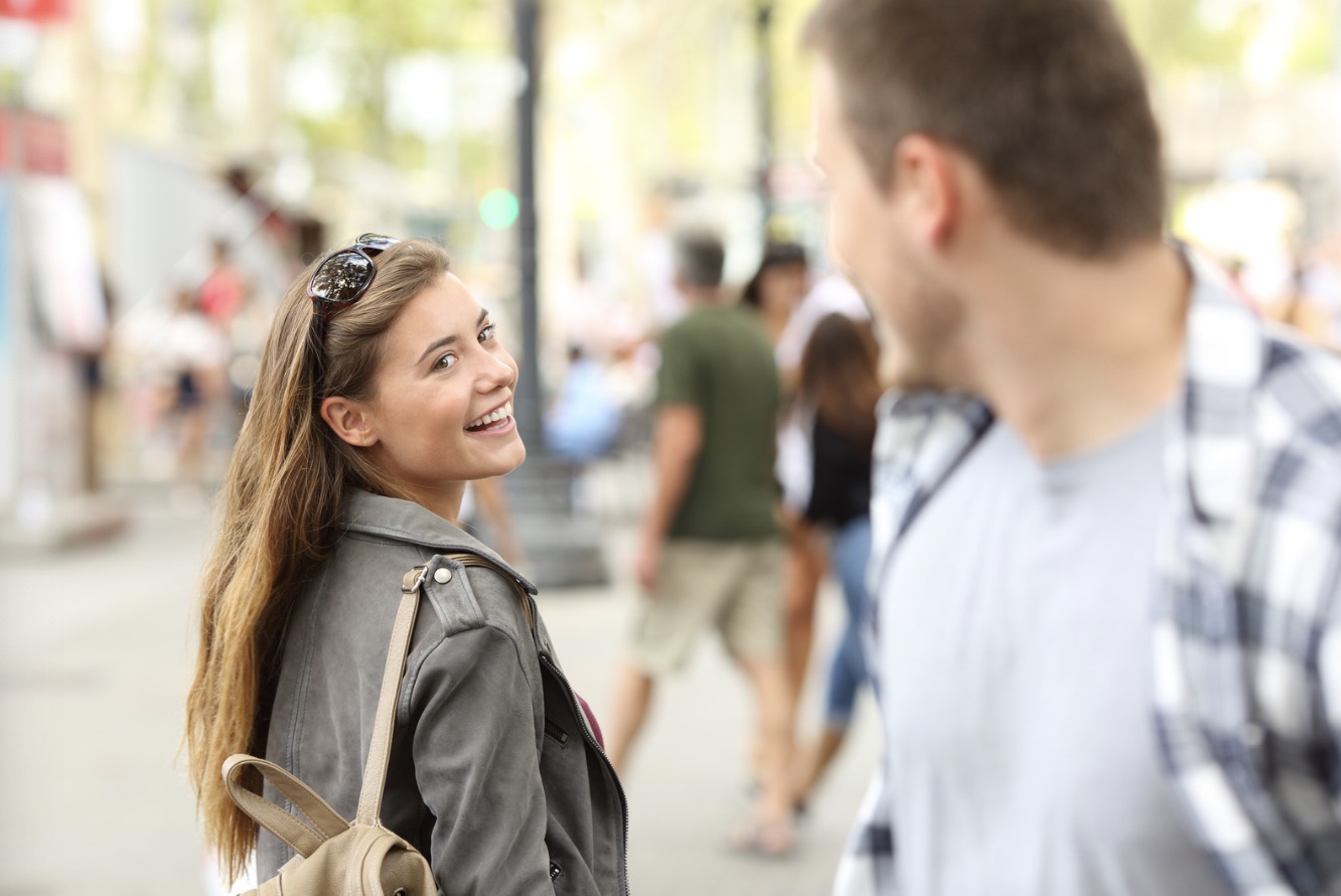 She smiled and looked at him